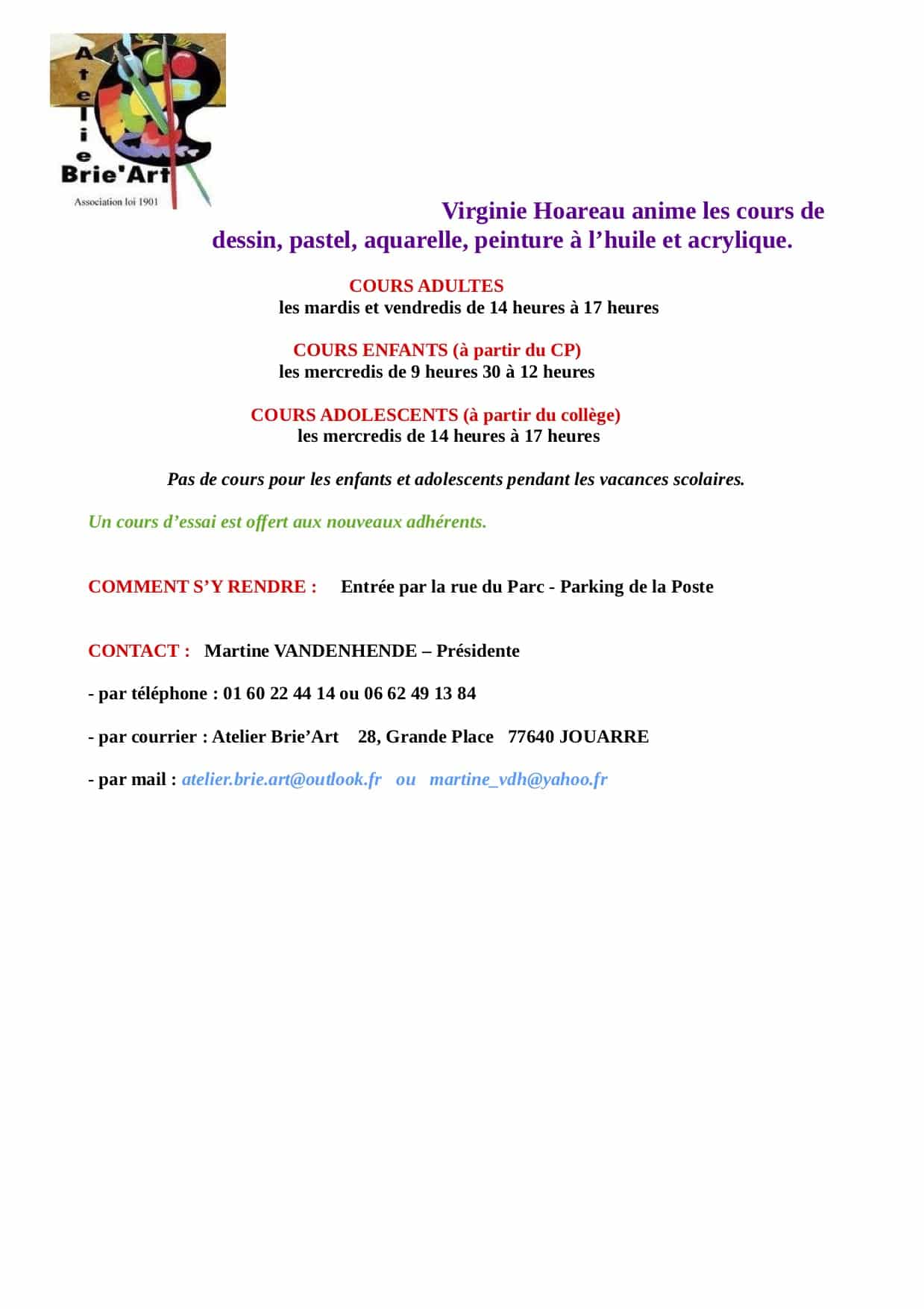 Logo de atelier brie'art