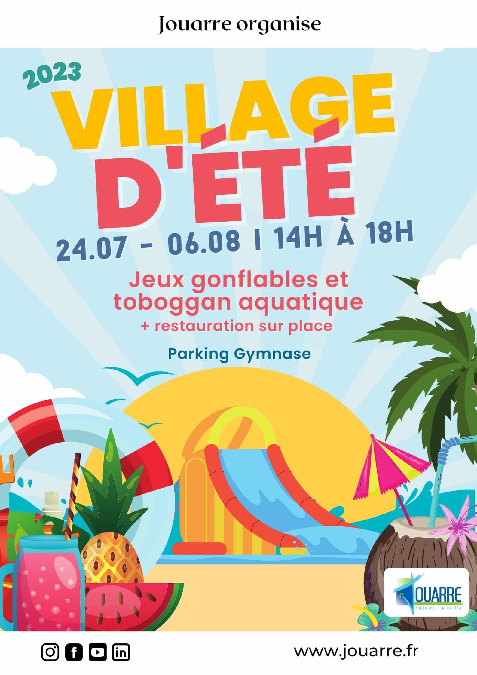 Village d'été ville de JouarreDu 24 juillet au 6août de 14h à 18h