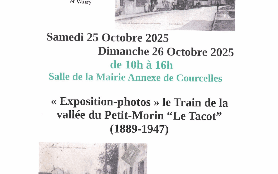 Exposition photos : Le Train de la Vallée du Petit-Morin – « Le Tacot » (1889–1947)