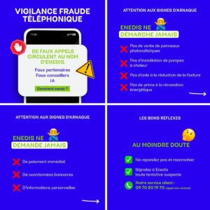 Enedis alerte ses clients contre une nouvelle vague de démarchages frauduleux.